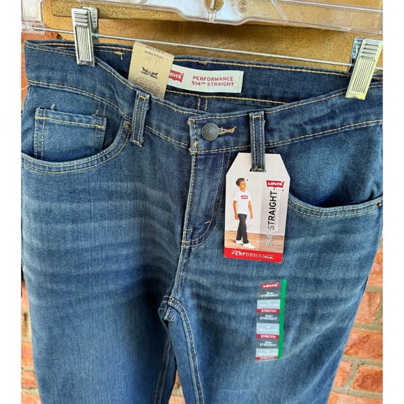 Levi's 514 Straight Regular Fit Performance Jeans for Boys NWT Size 14 C… - Picture 2 of 5